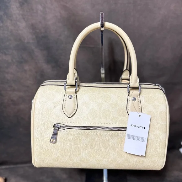 Coach Rowan Satchel Bag In Signature Canvas - Picture 5 of 10